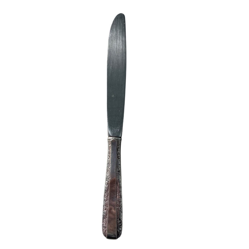 Towle Sterling Handle Knife Floral Pattern Stainless Blade Vintage Tableware REA